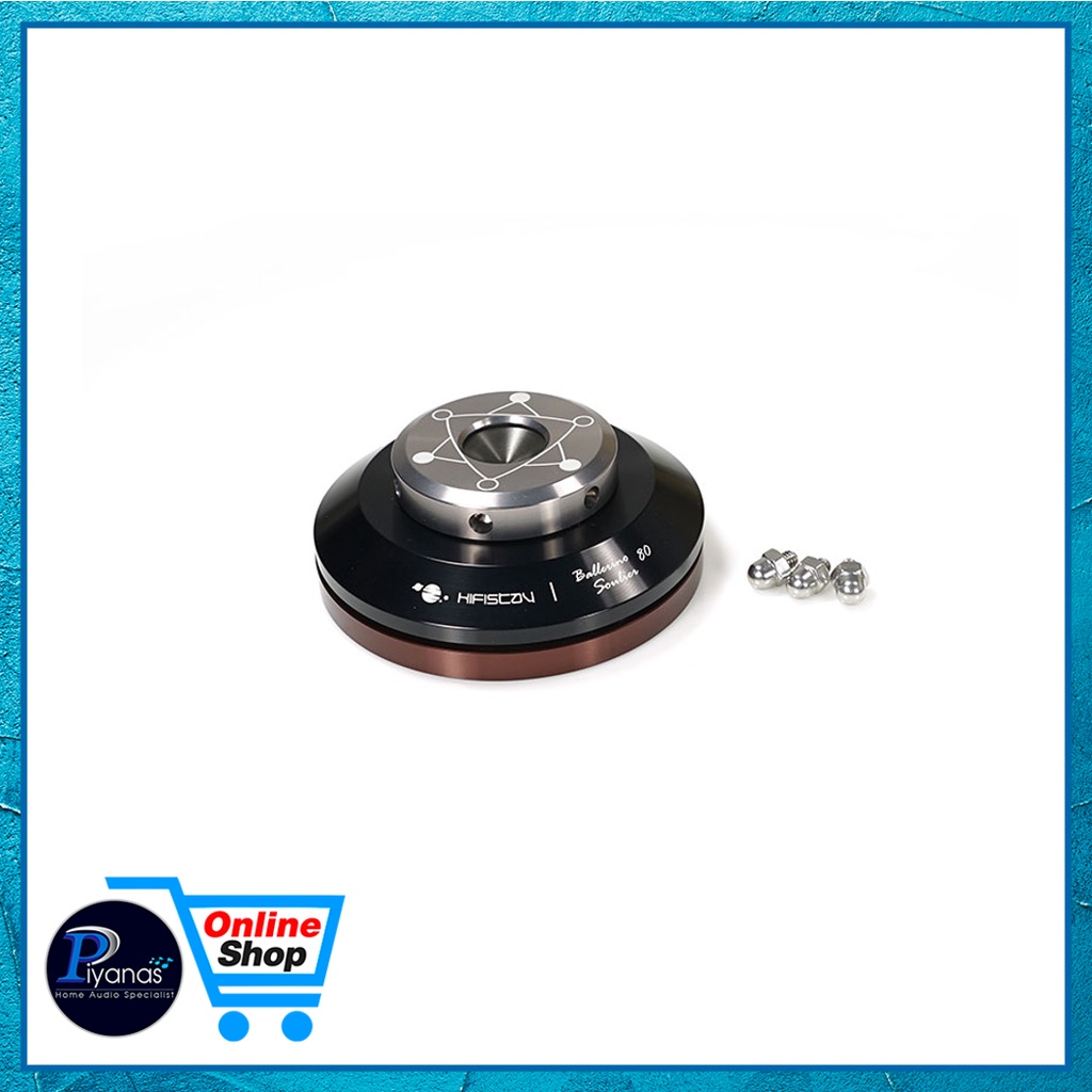 HIFISTAY : Ballerino 80 double swing /Set of 8 (Black/Silver)จานรองสไปค์ ขนาด 80mm/piyanas electric/