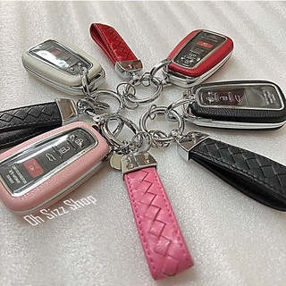 เคสรีโมทรถ Toyota Cross GR 2022 หุ้มหนังสีพาสเทล ด้านหน้าปุ่มกดและด้านหลังปกป้องกันรอยด้วยวัสดุใส TPU ABS Case Key Cover