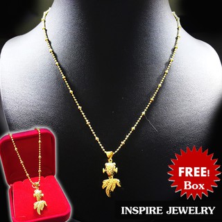 INSPIRE JEWELRYสร้อยคอยาว 18" พร้อมจี้ปลาดุ๊กดิ๊กได้ หางเคลื่อนไหวได้ พร้อมกล่องกำมะหยี่สวยหรู