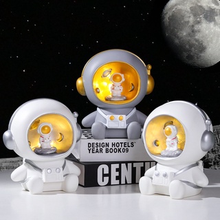 Dream spaceman star lamp ตกแต่งห้อง ห้องนอน desktop ตกแต่งนักบินอวกาศโคมไฟขนาดเล็ก