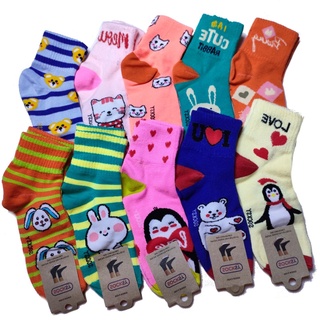 ถุงเท้าผู้หญิง SPORT GIRL SOCKSY ข้อกลาง  แพ็ค12 คู่