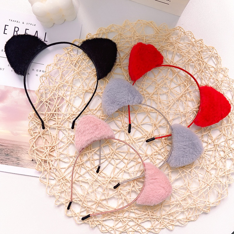 [Magpie] ที่คาดผม หูแมวน่ารัก น่ารัก เครื่องประดับผม ล้างหน้า ผ้ากํามะหยี่ขนนิ่ม ที่คาดผม ที่คาดผม ที่เรียบง่าย และหลากหลาย เครื่องประดับผม