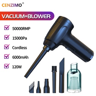 Cenzimo 3-in-1 เครื่องเป่าลมไร้สาย อเนกประสงค์ ชาร์จได้ สําหรับคอมพิวเตอร์ คีย์บอร์ด รถยนต์ สวน บ้าน เครื่องปรับอากาศ