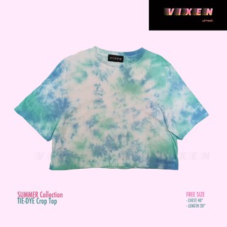 เสื้อมัดย้อมสีรุ้ง 🌈สีพาสเทลหวานๆ cotton100% by VIXEN street