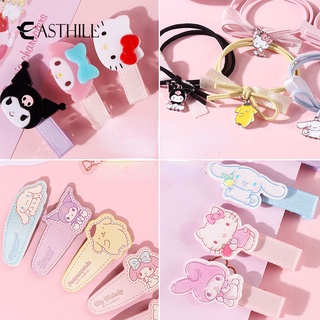 Easthill กิ๊บติดผม หนัง PU ลายการ์ตูนอนิเมะ Mymelody Cinnamoroll Kuromi น่ารัก แฟชั่น สําหรับผู้หญิง