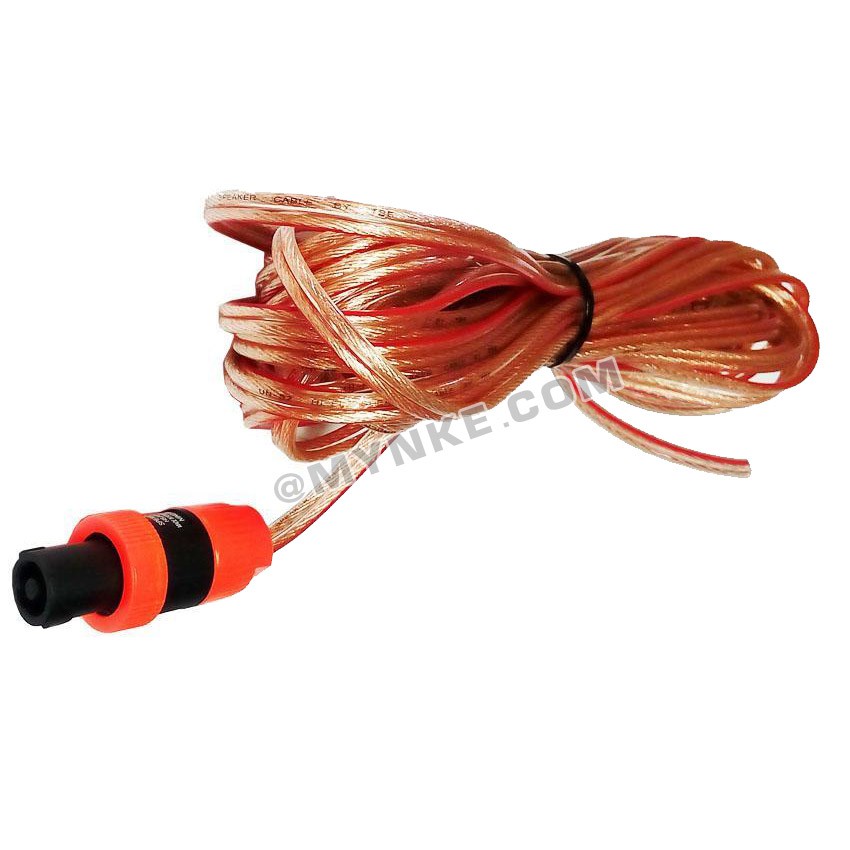 สายลำโพง10เมตร พร้อมหัวสเป็คคอน 1ทาง O.D 4*8 Speaker Cable PA/DJ/Home Audio