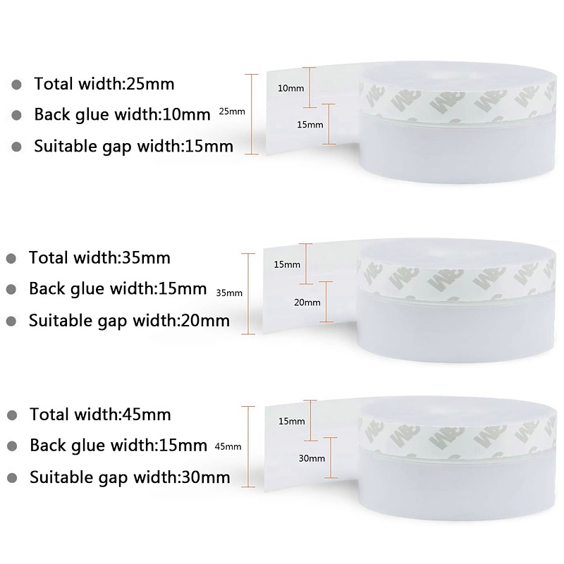 5M แถบปิดผนึกด้านล่างประตูหน้าต่างยางซีล Windproof กาวประตูกระจกปิดผนึก - รูปที่ 5