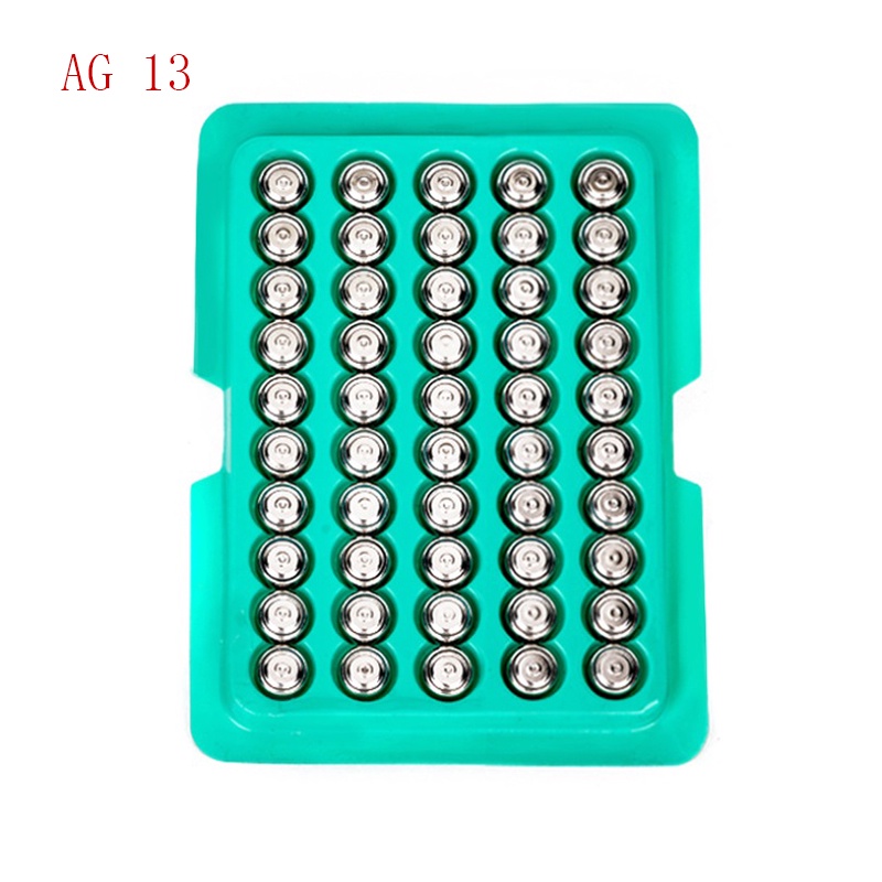 New 50pcs  LR44 AG13 Cell Coin Watches Battery L1154 357 SR44 1.5V Alkaline Button Batteries Suitabl