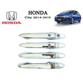 ครอบมือจับประตู Honda City ปี 2014-2019 ชุบโครเมี่ยม รุ่น TOP