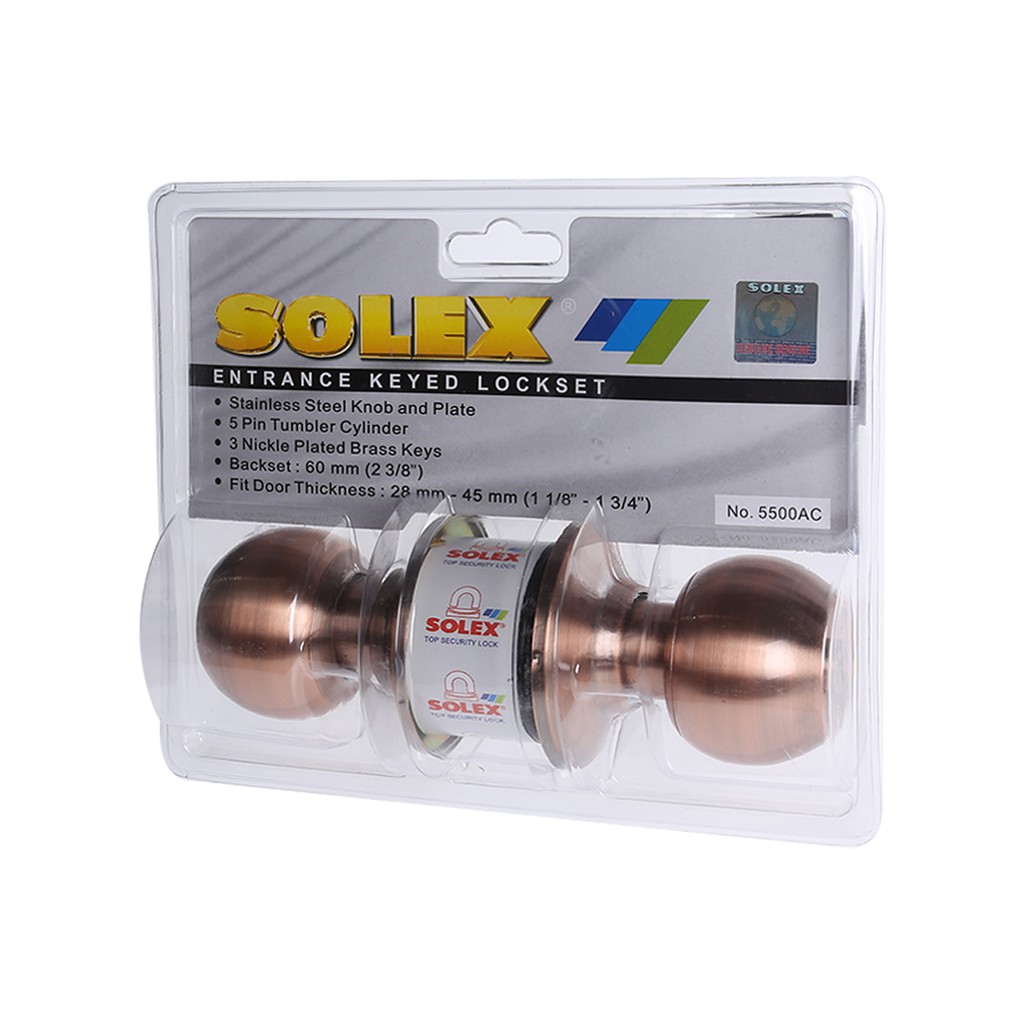 SOLEX ลูกบิดประตูรมดำ รุ่น 5500AC |ZWF| - รูปที่ 2