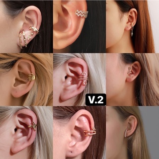 พร้อมส่ง🇹🇭  Earcuff ต่างหูเกี่ยวสไตล์เกาหลี ต่างหูหนีบ ต่างหูเกี่ยว