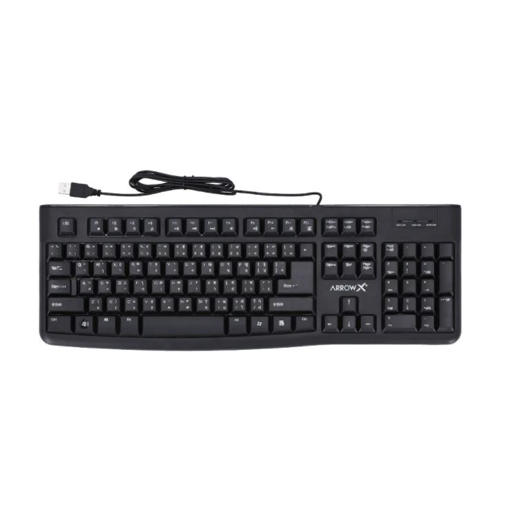KEYBOARD (คีย์บอร์ดเกมมิ่ง) ARROW รุ่น SK-K8620 (BLACK) Rubber Dome ประกันศูนย์ 1 ปี *ของแท้ 100%*