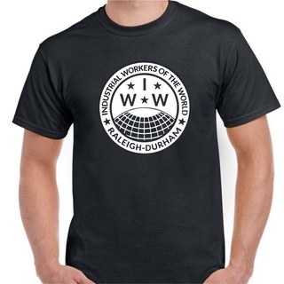 ถูกสุดๆเสื้อยืด แบบนิ่ม พิมพ์ลาย Iww Industrial Workers Of The World Union Raleigh Durham Nc สําหรับผู้ชาย