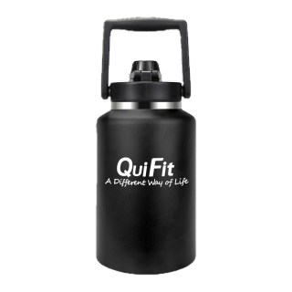 Quifit ขวดน้ําสเตนเลส ปากกว้าง 2 ลิตร และ 3.8 ลิตร พร้อมหลอดดูด กันรั่วซึม ใช้ซ้ําได้ สําหรับเดินทาง