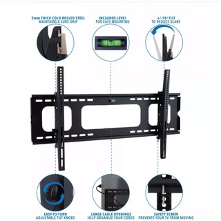 ขาแขวนทีวี ที่แขวนทีวี ทีวีติดผนัง 32 - 70 นิ้ว ปรับก้มเงยได้ขาแขวนยึดทีวี ขายึดทีวี ที่ยีดทีวี ที่แขวนทีวี