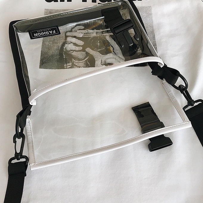 bag_1(BAG1790) กระเป๋าสะพายข้างพลาสติกใสกันน้ำ FASHION