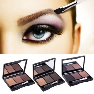 【Timemaster❤】🌷 พาเลทเขียนคิ้ว มีกระจก Brow Powder Palette Shading Brush Mirror Box Eyebrow Powder