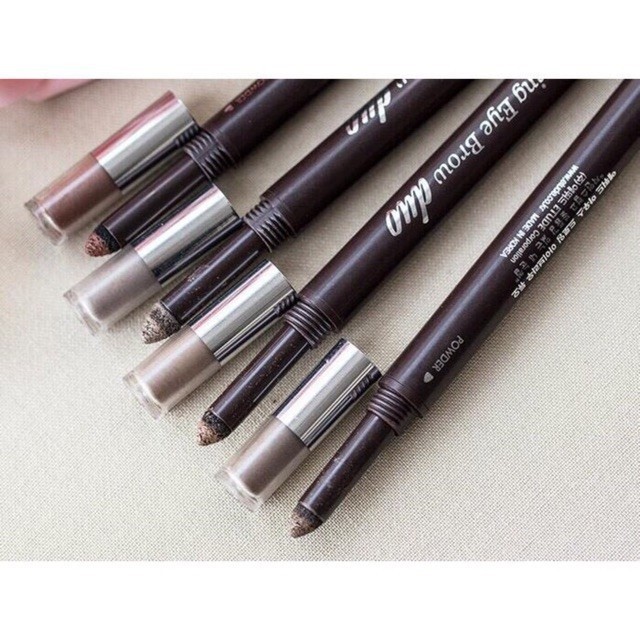 DNM 💥ของแท้ 💯%💥ดินสอเขียนคิ้ว 2 in 1 Drawing Eye Brow Duo แบบกันน้ำ