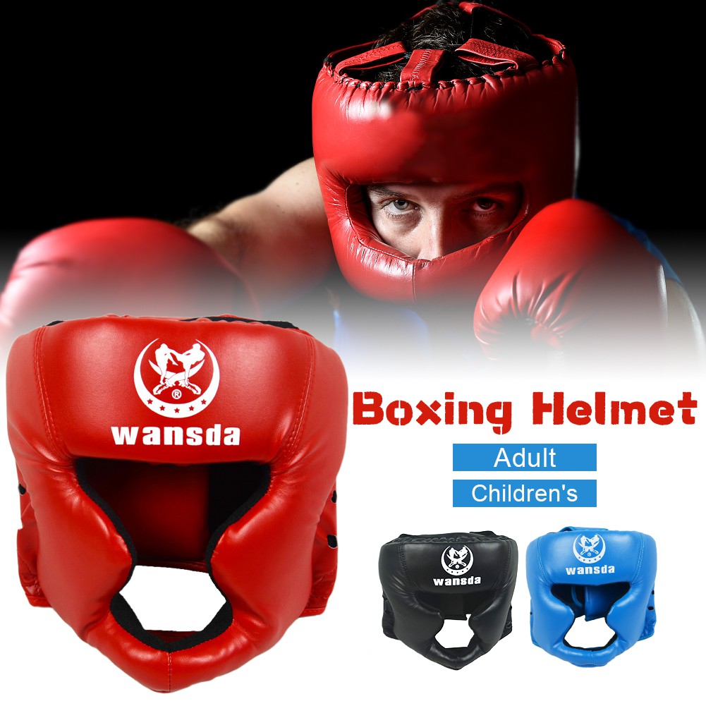 หมวกมวยKick Boxing Helmet for Men Women PU Karate Muay Thai Guantes De
