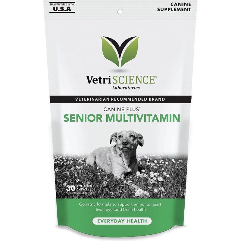 Vetri Senior Multi วิตามินรวมสุนัขแก่ เสริมภูมิ บำรุงหัวใจ ตับ สายตา สมอง ขน สุขภาพรวม เกรด Top