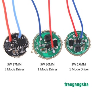 [Freg] ไดร์เวอร์ 3W Led 17มม./20มม.Dc3.7V 1 โหมด 5 โหมดไฟฉาย Led Tcvb 1 ชิ้น