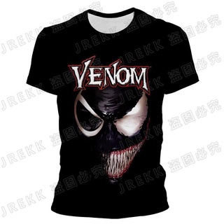 เสื้อยืดลําลอง พิมพ์ลาย venom 3d แฟชั่นฤดูร้อน สําหรับเด็ก 2022