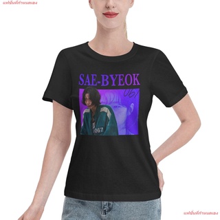 แฟชั่นที่กำหนดเอง สควิดเกม เล่นลุ้นตาย ละครเกาหลี เกาหลีใต้ Sae-byeok Retro Essential T-Shirt Tee Cotton Womens Basic S