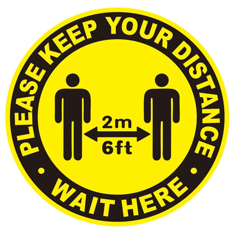 Keep Your Distance Social Distancing Self Adhesive Safety Floor Signs ...