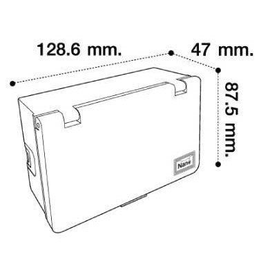 กล่องกันน้ำปลั๊กไฟ ฝาทึบขาวดำ 2x4 แนวนอน NANO