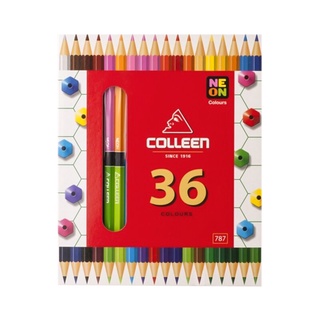 สีไม้ COLLEEN คอลลีน 2 หัว 18 ด้าม 36 สี