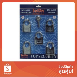 🔥The Best!! กุญแจ KA ISON 440C-45/5 45MM CR 5ตัว/ชุด | ISON | 440C-45/5 กุญแจคล้อง อุปกรณ์ประตู ประตูและหน้าต่าง พวงกุญแ