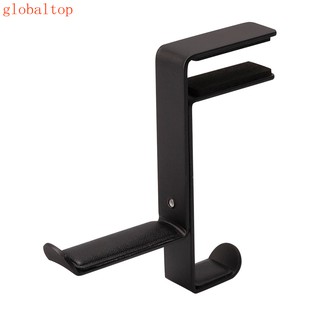 Headset Hanger Earphone Headphone Stand Earphone Metal Hook Holder Table Clamp Desk Clip PU Leather Pad