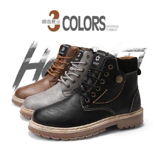 Men Ankle Boots Fashion High Cut Shoes