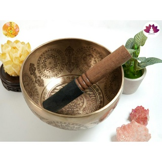 ขันทิเบตแฮนด์เมด ขนาด17.8ซม. น้ำหนัก894กรัม ชามทำสมาธิแฮนด์เมด Tibetan Handmade Singing Bowl