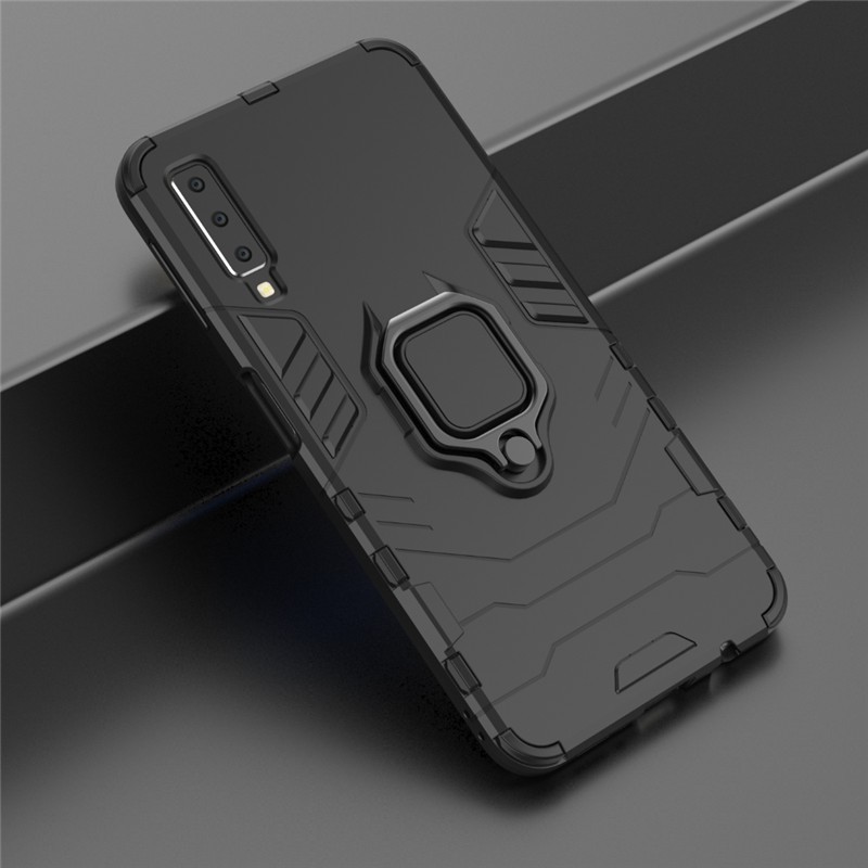 เคส Samsung Galaxy A7 2018 ฮาร์ดเคสกันกระแทกเคสโทรศัพท์ Hybrid Armor Shockproof Ring Case A 72018 A 