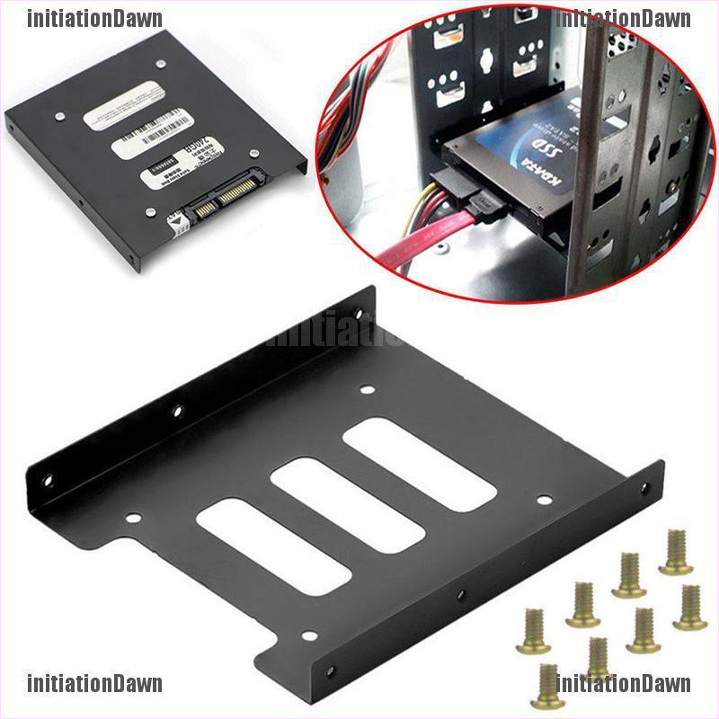 Initiationdawn 2.5 นิ้ว SSD HDD ถึง 3.5 นิ้ว เมาท์อะแดปเตอร์ ถาดยึด แท่นวาง สําหรับ PC SSD ที่ยึด
