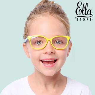 Ellastore123 แว่นตาซิลิโคน ป้องกันแสงสีฟ้า ป้องกันรังสีอัลตราไวโอเลต สําหรับเด็ก 1 คู่