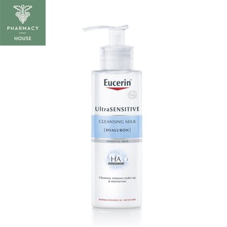 //ของแท้ฉลากไทย//  Eucerin UltraSENSITIVE Cleansing milk [Hyaluron] 200 ml.