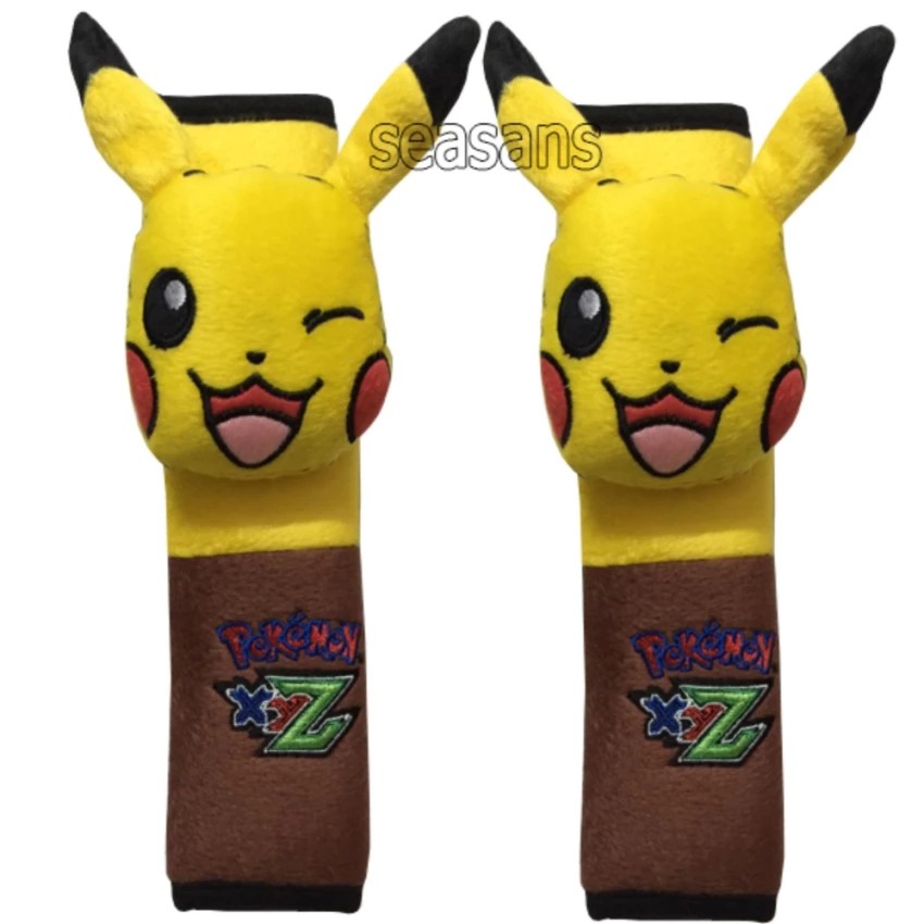 ผ้า/หุ้มเข็มขัดนิรภัยรถยนต์ ลาย#pokemon /แพ๊คคู่ ลิขสิทธิ์แท้