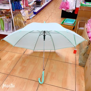 ร่มกันฝนกันแดดขนาด 22 นิ้ว พกพาสะดวก ร่มสีขุ่น ร่มกันฝนด้ามยาว ร่มโปร่งใส มือจับทนทานต่อการใช้งาน