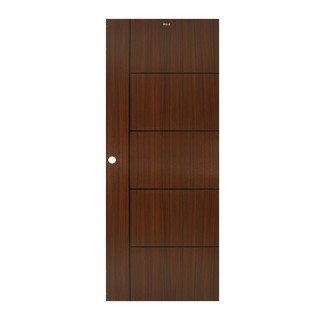 Interior door UPVC DOOR AZLE LT-06 80x200CM BROWNIE OAK Door frame Door window ประตูภายใน ประตู UPVC AZLE LT-06 80x200 ซ