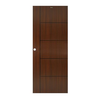 Interior door UPVC DOOR AZLE LT-06 80x200CM BROWNIE OAK Door frame Door window ประตูภายใน ประตู UPVC AZLE LT-06 80x200 ซ