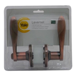 FREE HOME เขาควายห้องน้ำ YALE L5322 US11 สีทองแดงรมดำ มือบิดประตู กลอนประตู มือจับกลอนประตู