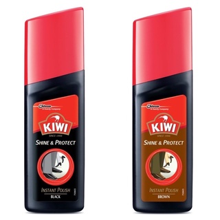 Kiwi shine &amp; protect ผลิตภัณฑ์เคลือบเงารองเท้า น้ำยาขัดรองเท้า สีดำ สีตาล