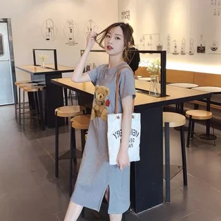 ใหม่ ดุดันใส่สบายไม่เกรงใจใคร แฟชั่นชุดเดรสแขนสั้นยึดหยุ่นผ้านุ่มแซงทุกเสื้อผ้าแฟชั่น
