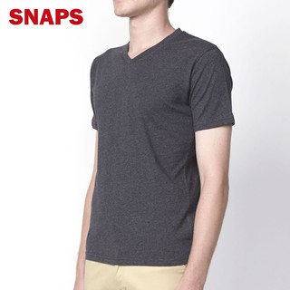 UrbanSNAPS Basic T-shirt Cotton 100% (V-Cut) เสื้อยืดคอวีผ้า Cotton 100%