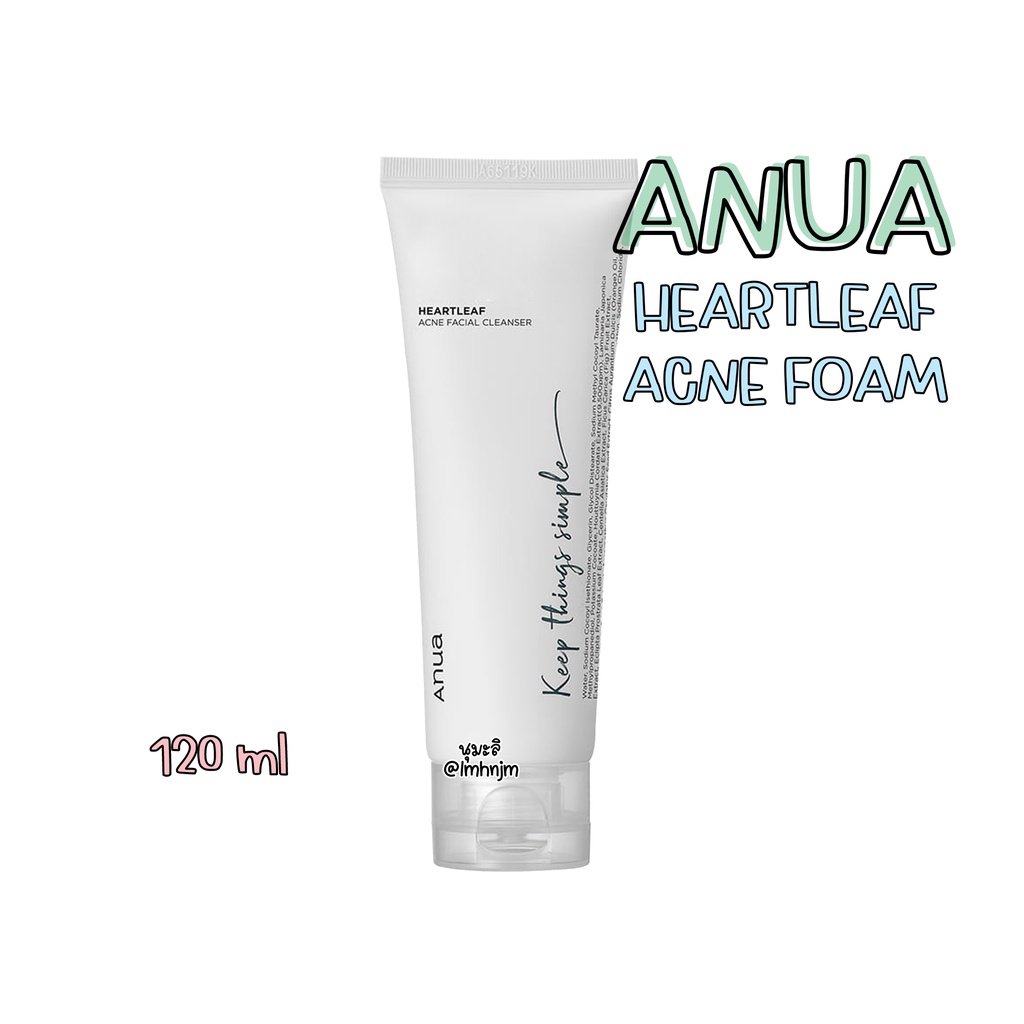 (พร้อมส่ง) โฟม ANUA Heartleaf Acne Facial Cleanser สูตรใหม่