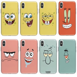 Samsung Galaxy A6 A6+ Plus A7 A8 A8+ Plus A9 2018  เคสโทรศัพท์ใสนุ่ม SpongeBob SquarePants