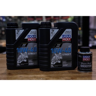 Motorbike 4T 10W-40 Street Liqui Moly &amp; ENGINE FLUSH SHOOTER