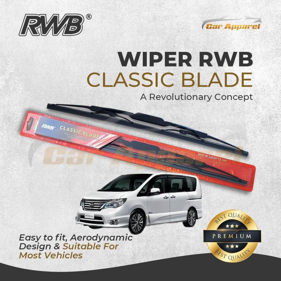 ที่ปัดน้ําฝน RWB Classic Nissan Serena C27 2018-2021 กระจกบังลม Nissan Serena